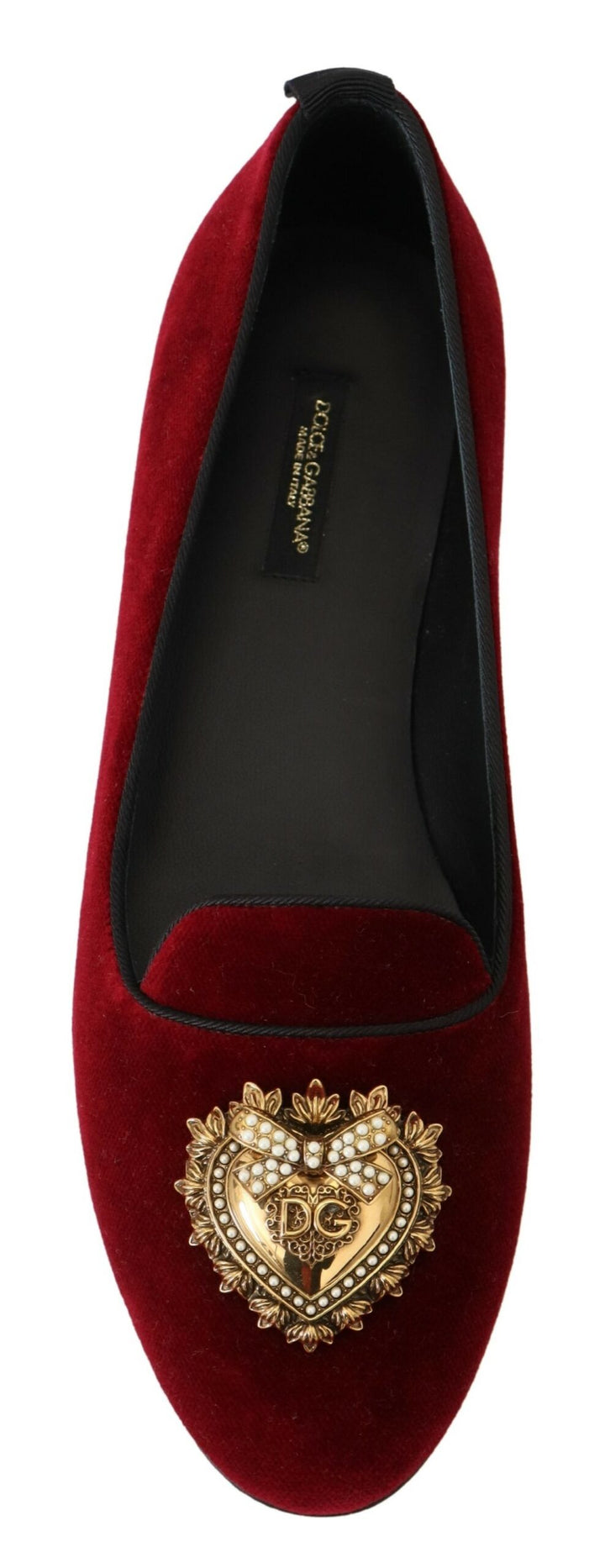 Dolce & Gabbana Bordeaux Samt Devotion Loafers