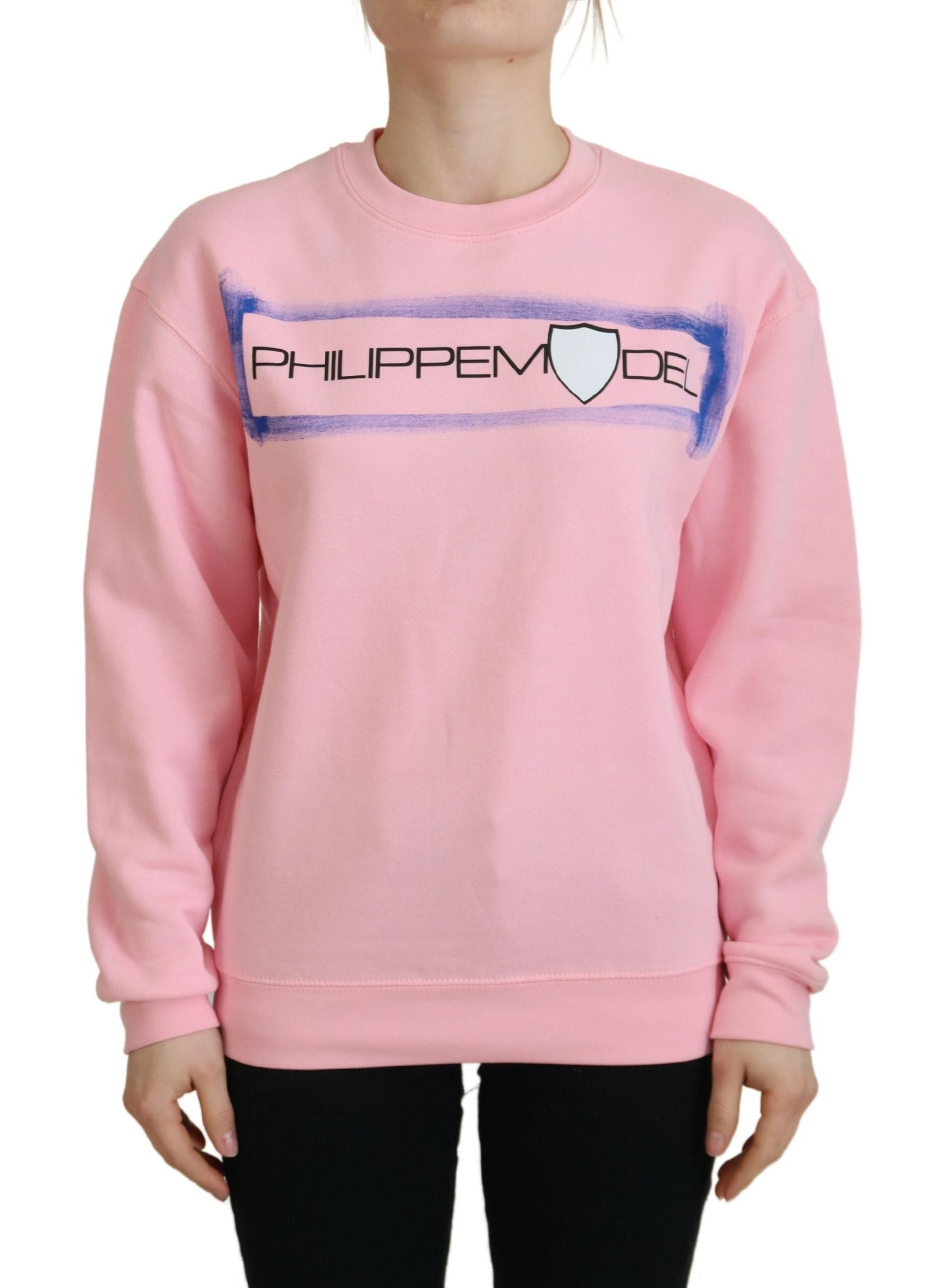 Rosa Pullover mit langem Arm und Print