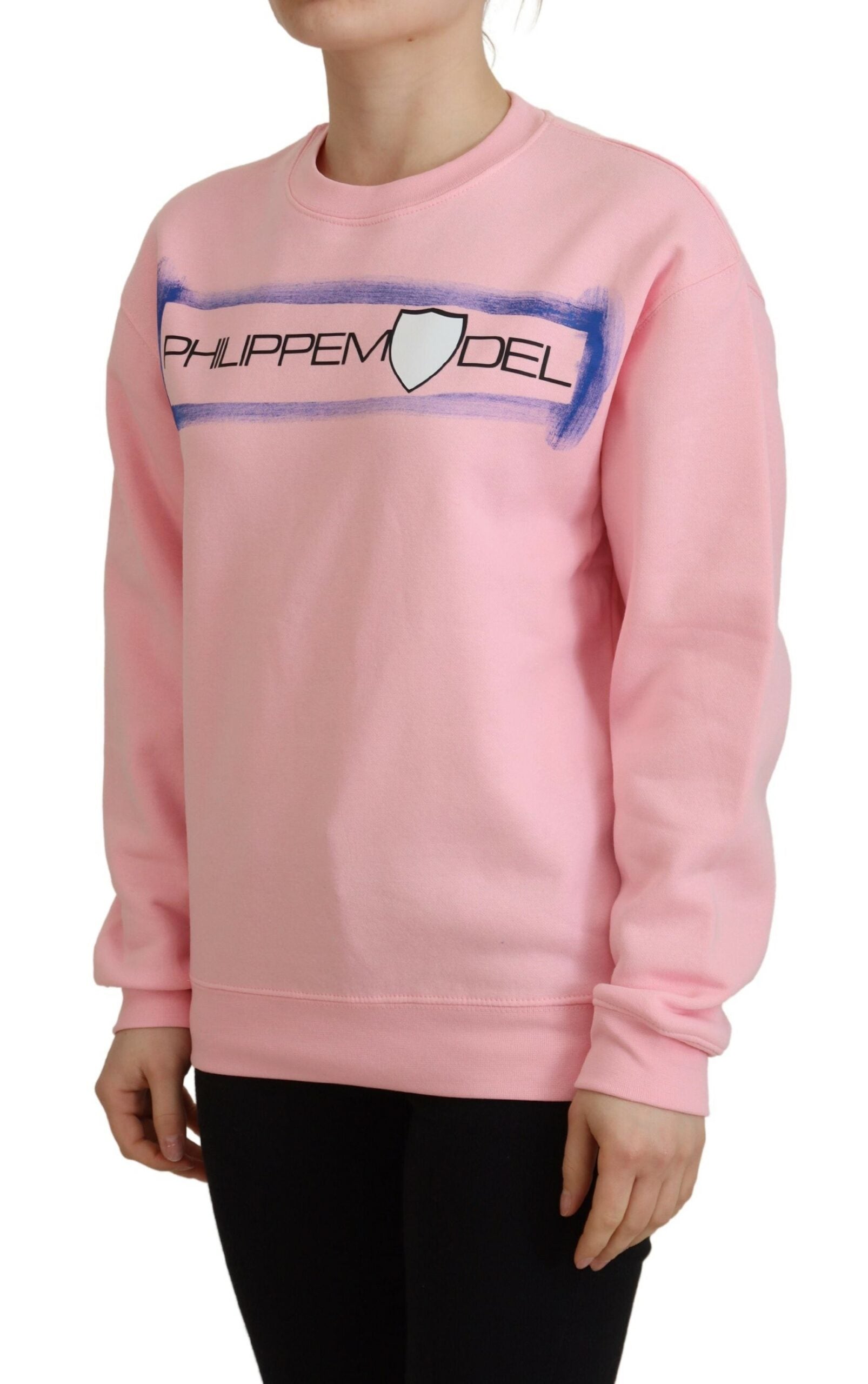 Rosa Pullover mit langem Arm und Print