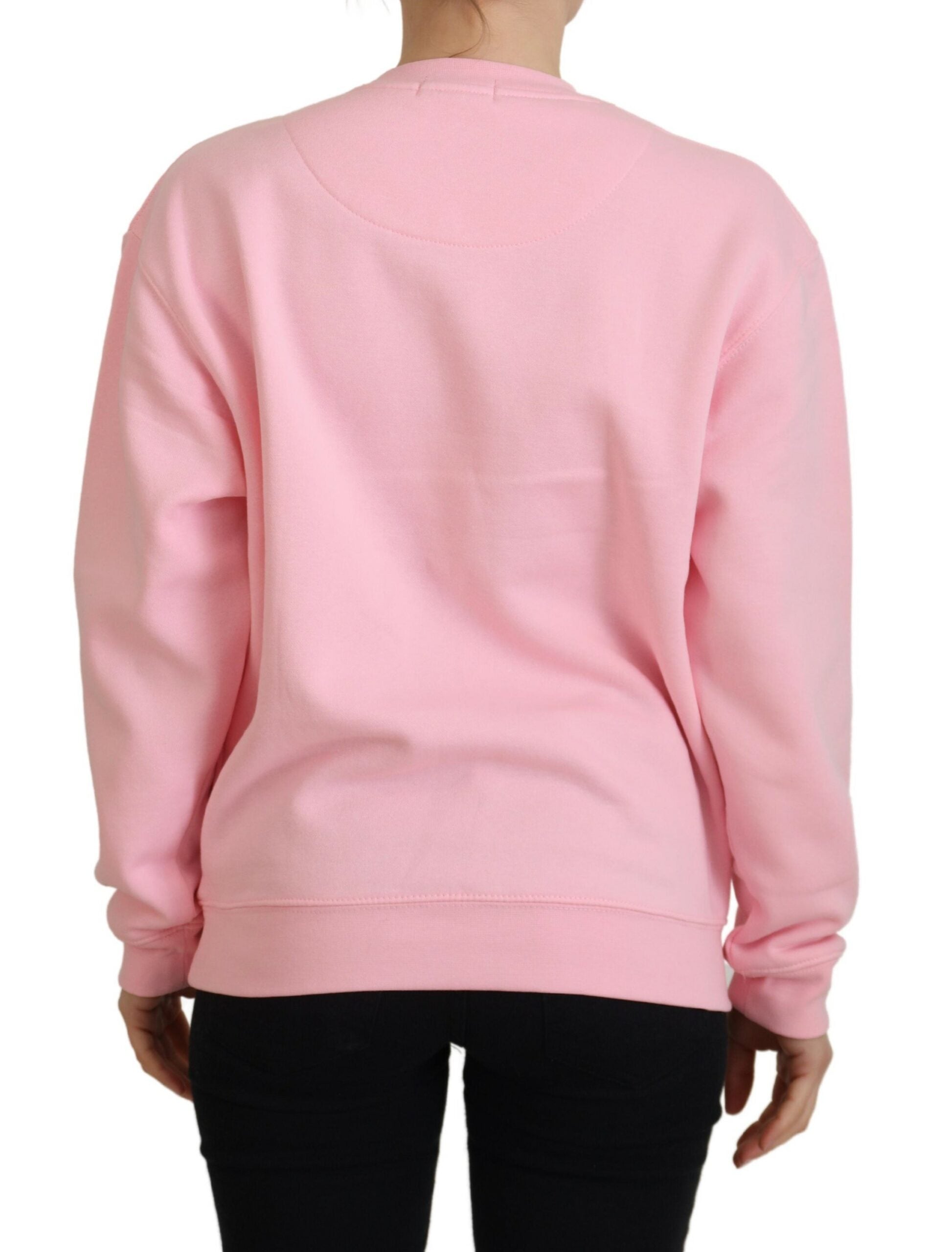 Rosa Pullover mit langem Arm und Print