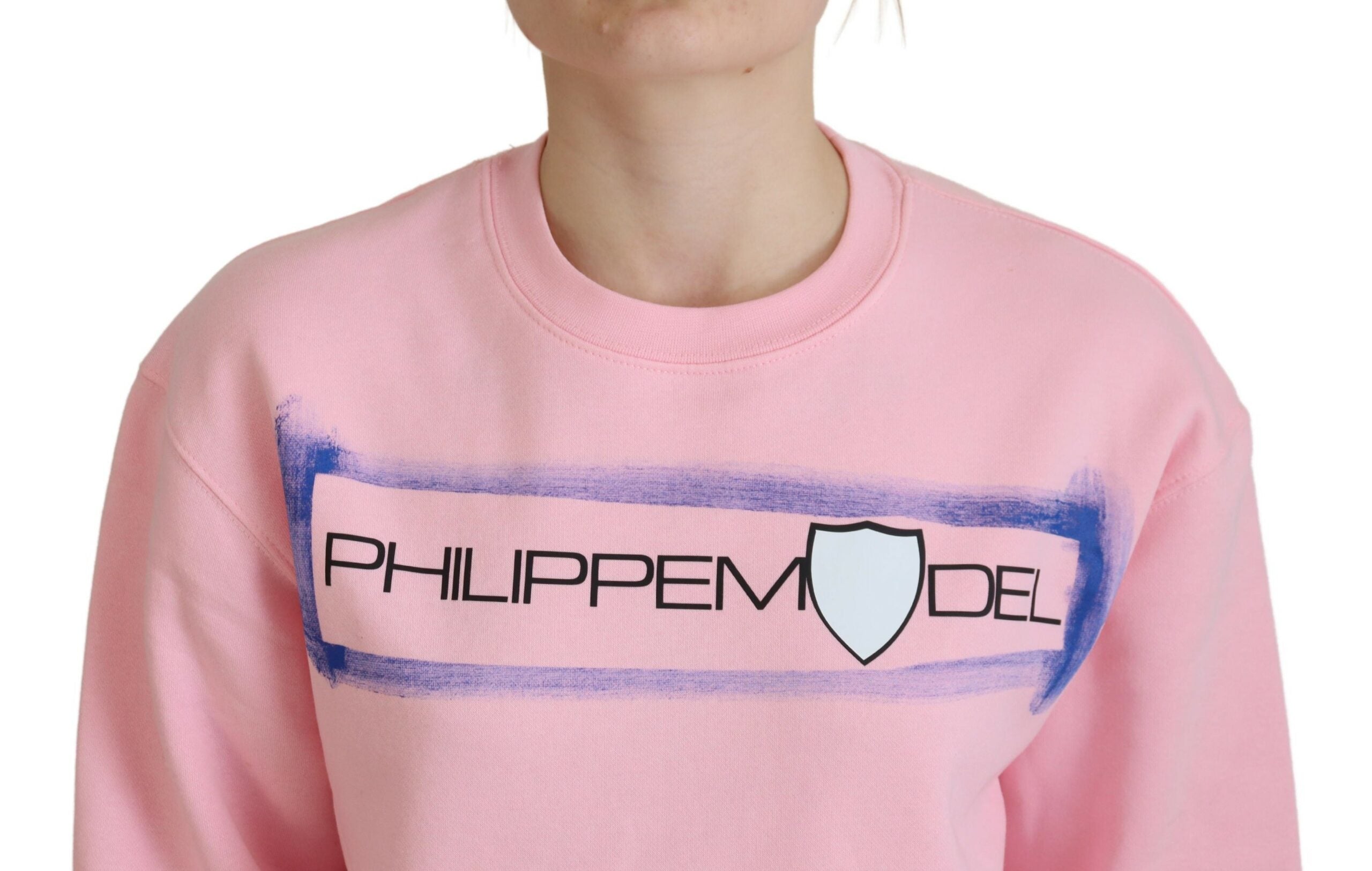 Rosa Pullover mit langem Arm und Print