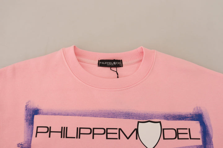 Elegant pink long-sleeved sweater