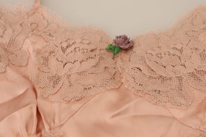 Elegant pink silk lingerie top