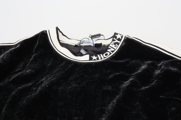Elegant sweater made of silk blend and velvet