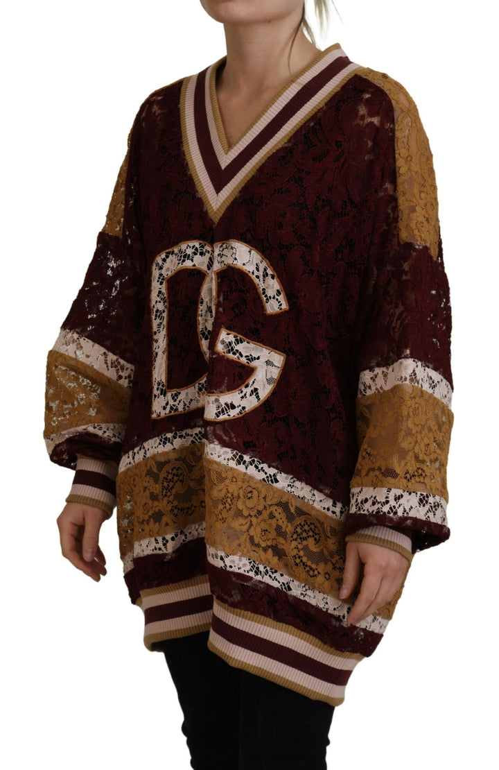 Multicolor V-neck sweater