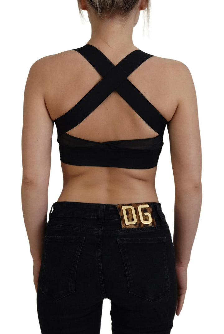Elegant cropped top with front zip