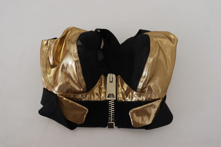Elegant cropped top with front zip