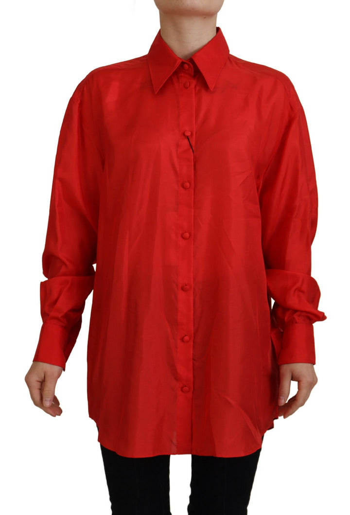 Elegant long-sleeved polo shirt with silk collar