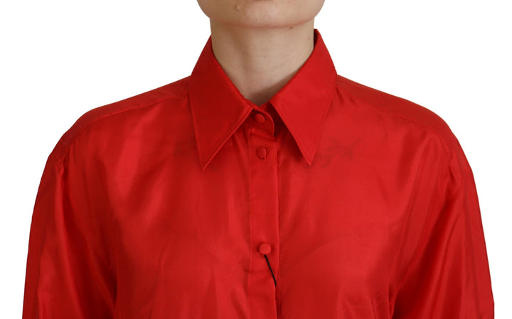 Elegant long-sleeved polo shirt with silk collar