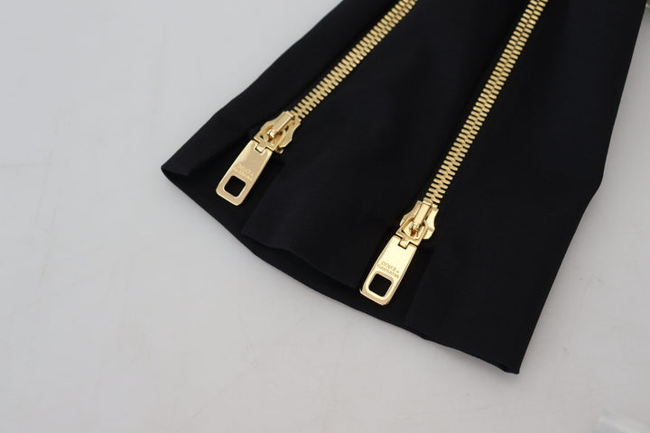 Elegant tapered wool trousers with high waist