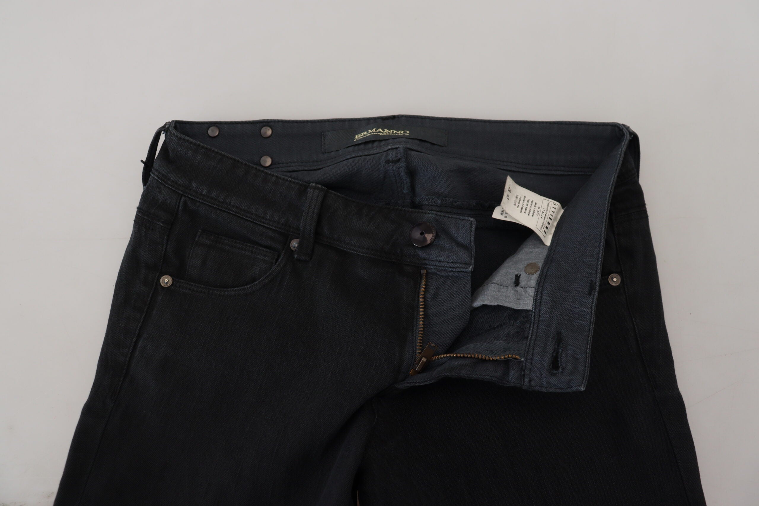 Schwarze Baumwolle Slim Fit Damen Denim Jeans