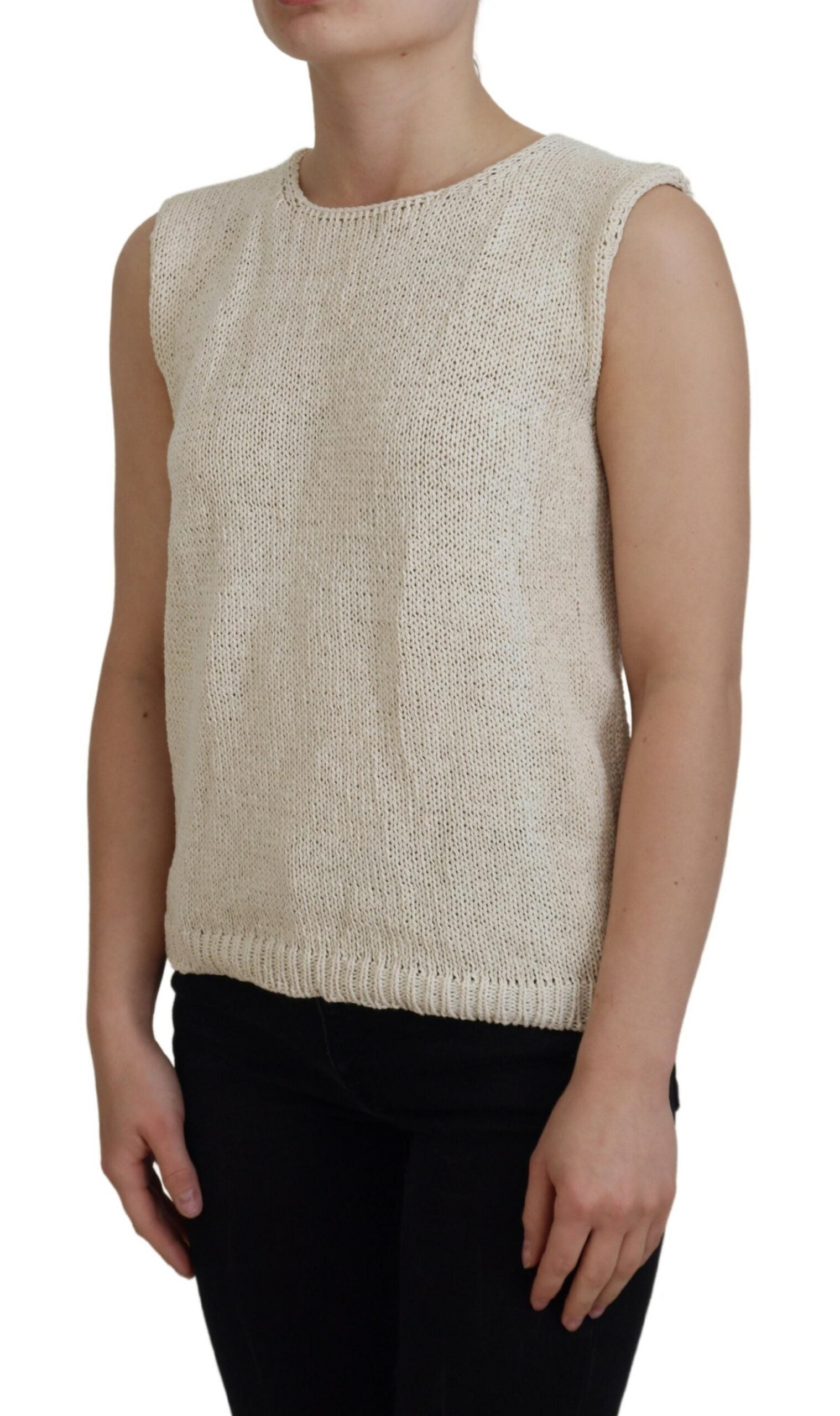 Chic beige sleeveless tank top