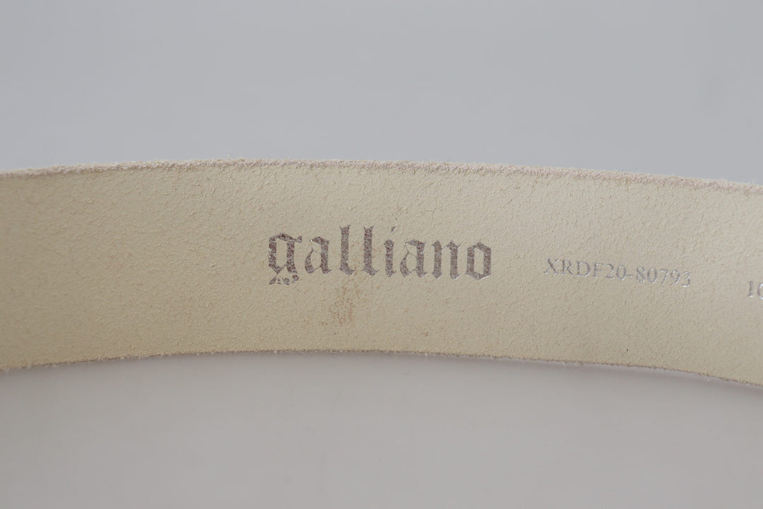 Elegant pink leather fashion belt