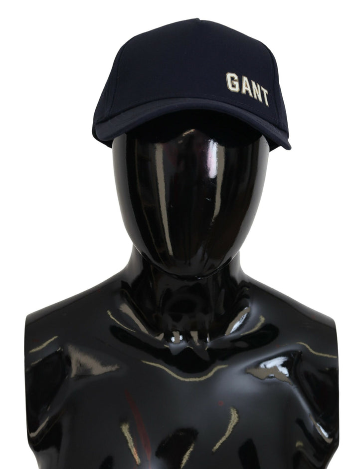 Elegant baseball cap made of blue cotton