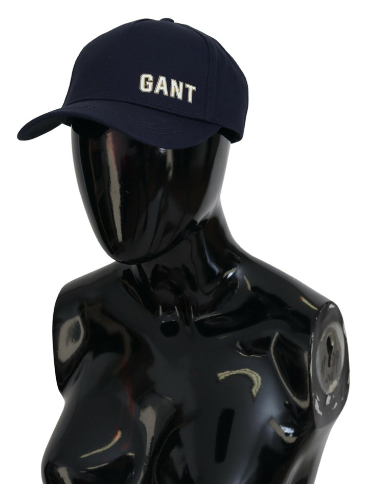 Elegant baseball cap made of blue cotton