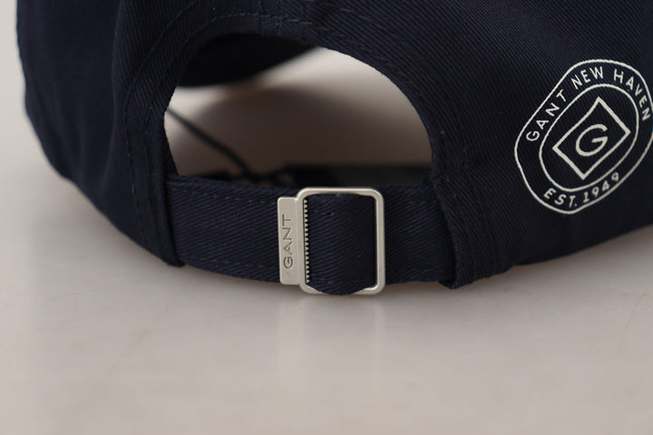 Elegant baseball cap made of blue cotton