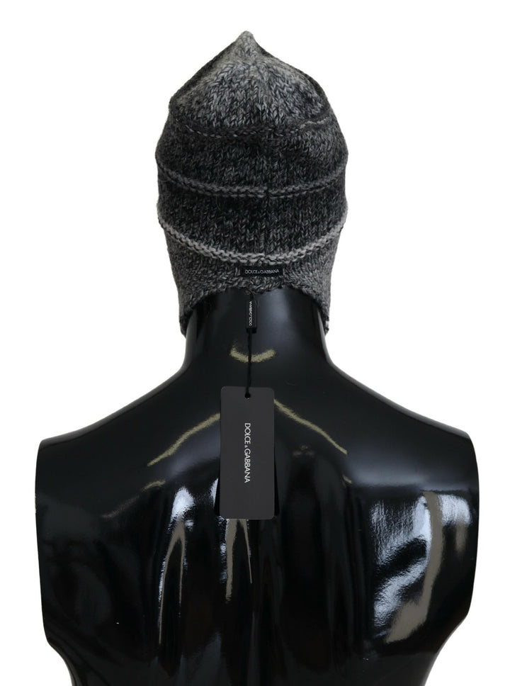 Elegant grey knitted hat