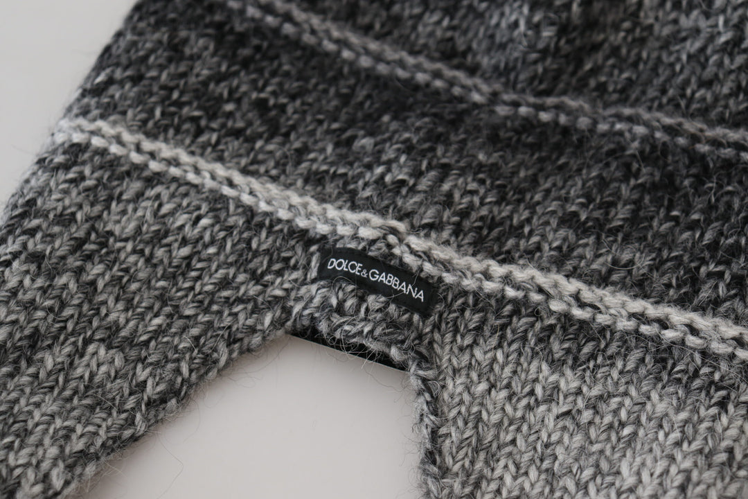 Elegant grey knitted hat