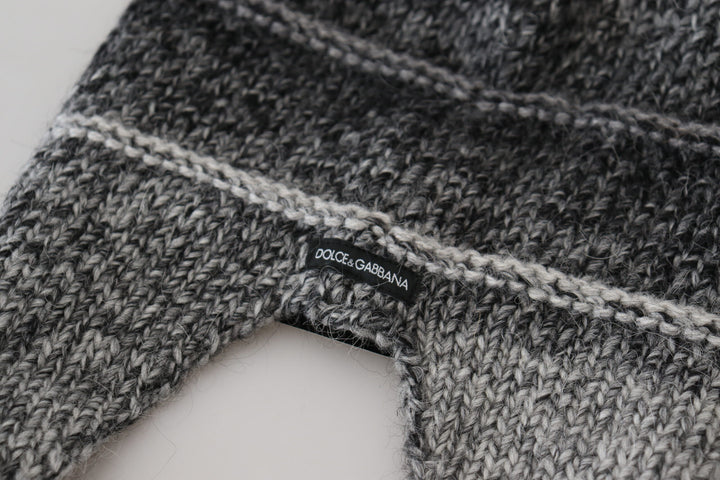 Elegant grey knitted hat