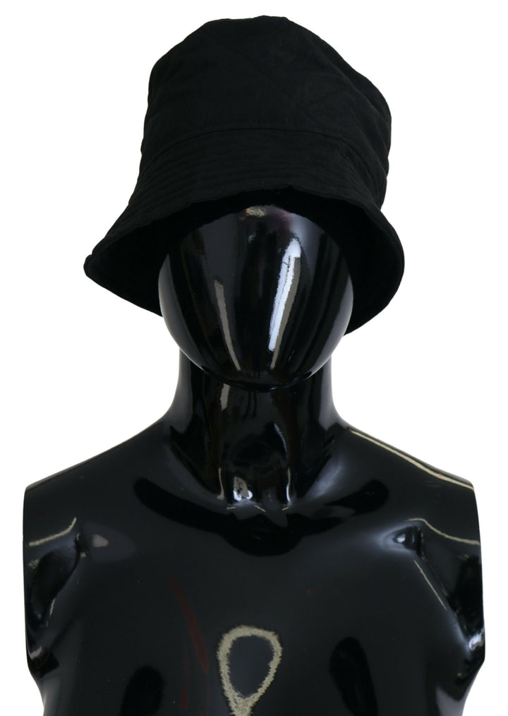 Schwarzes Nylon Frauen Eimer Kappe Hut