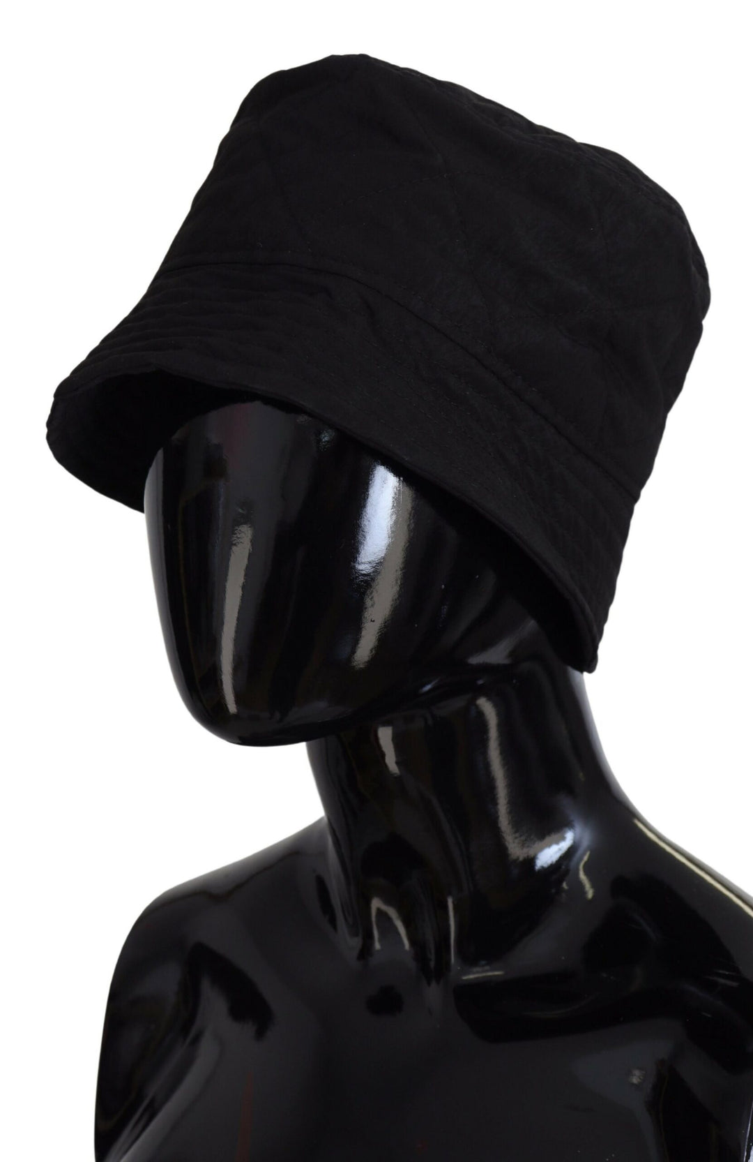 Schwarzes Nylon Frauen Eimer Kappe Hut