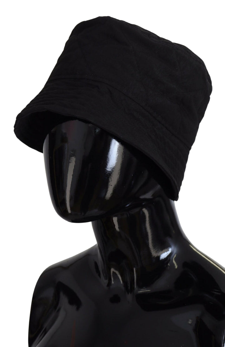Schwarzes Nylon Frauen Eimer Kappe Hut