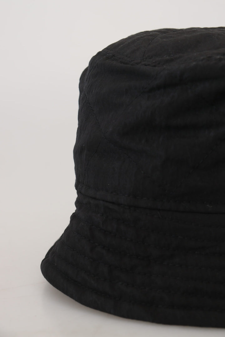 Schwarzes Nylon Frauen Eimer Kappe Hut