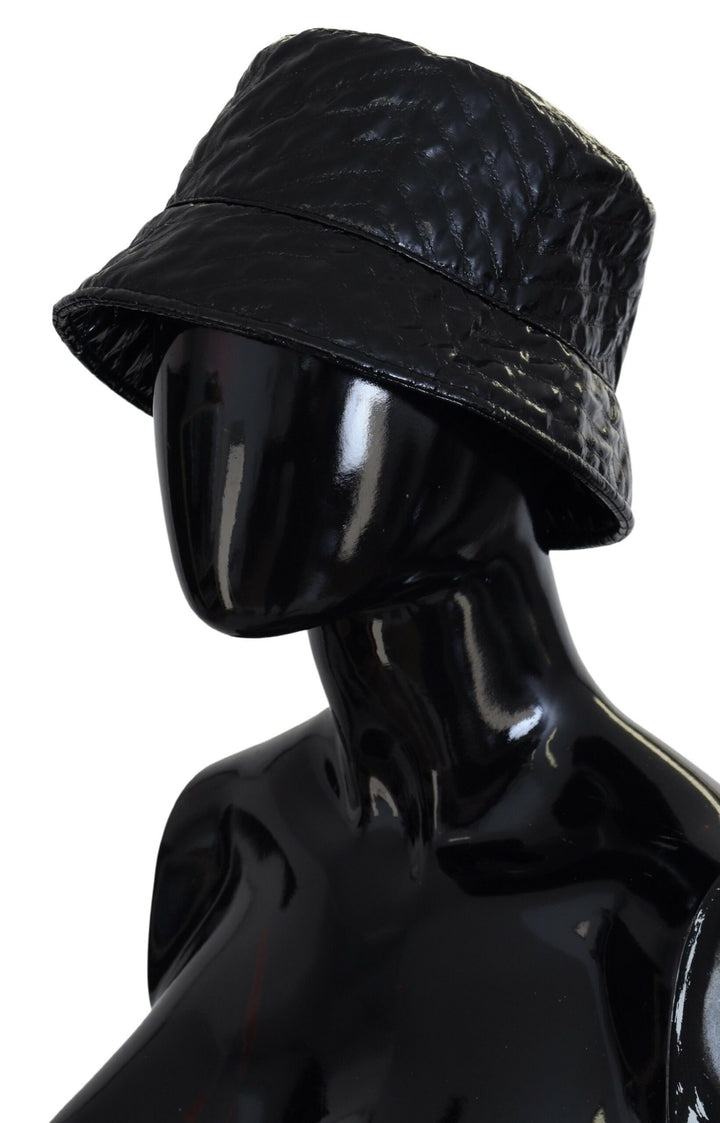 Elegant black bucket cap