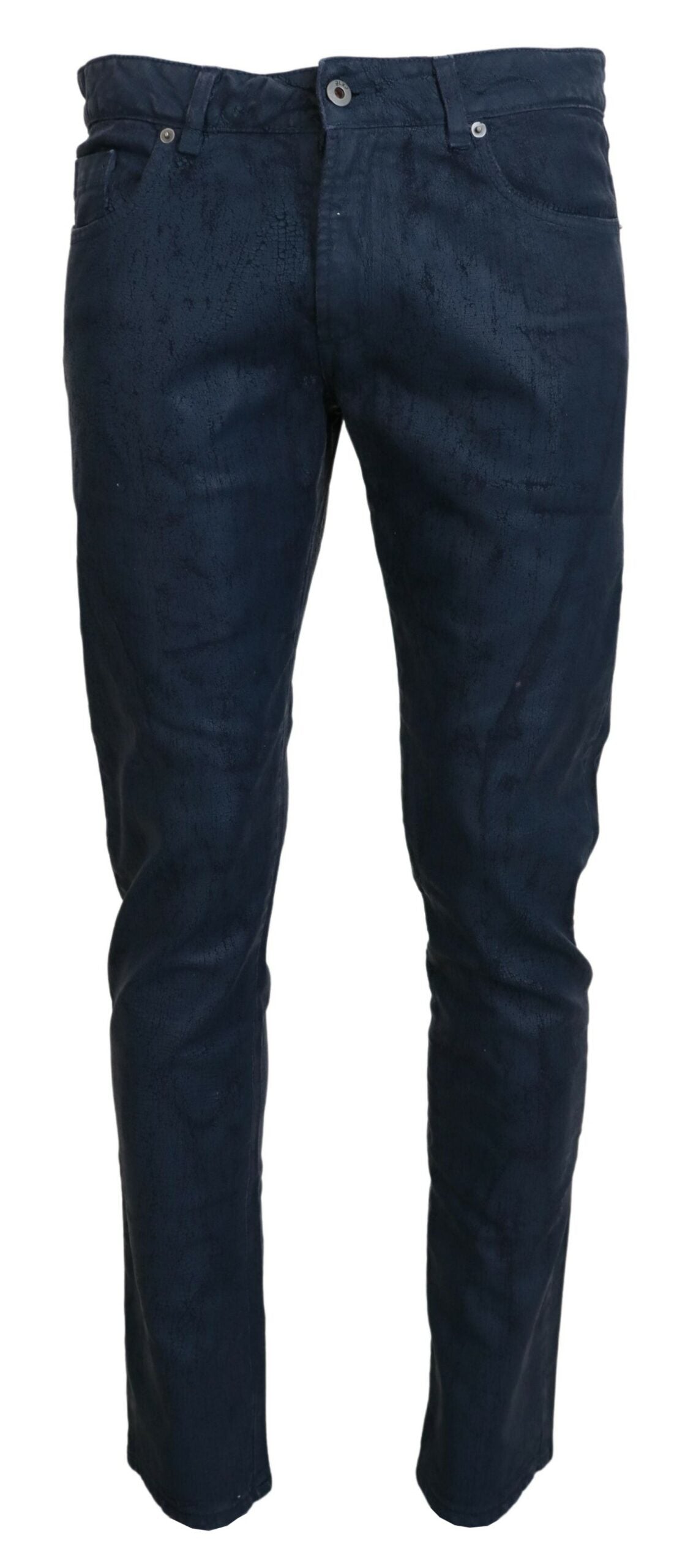 Blaue Baumwolle Tapered Slim Fit Herren Casual Denim Jeans