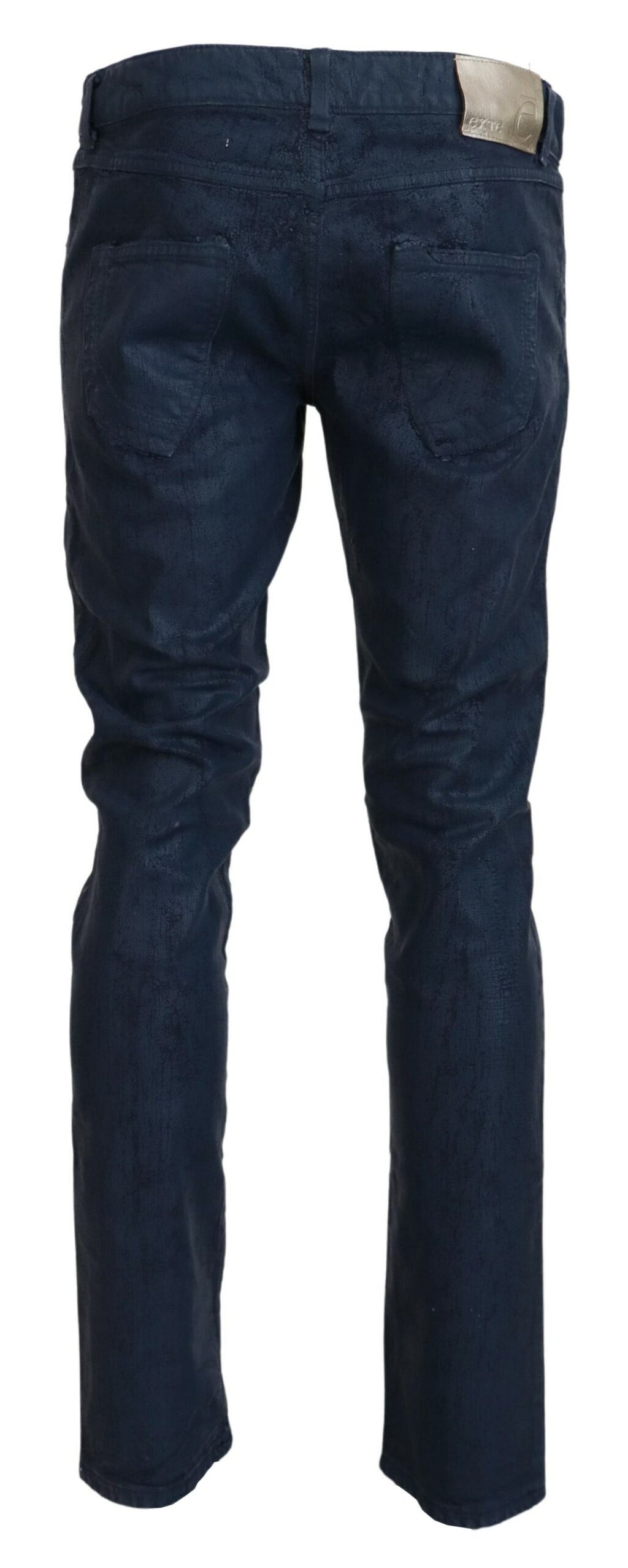 Chic tapered blue denim jeans