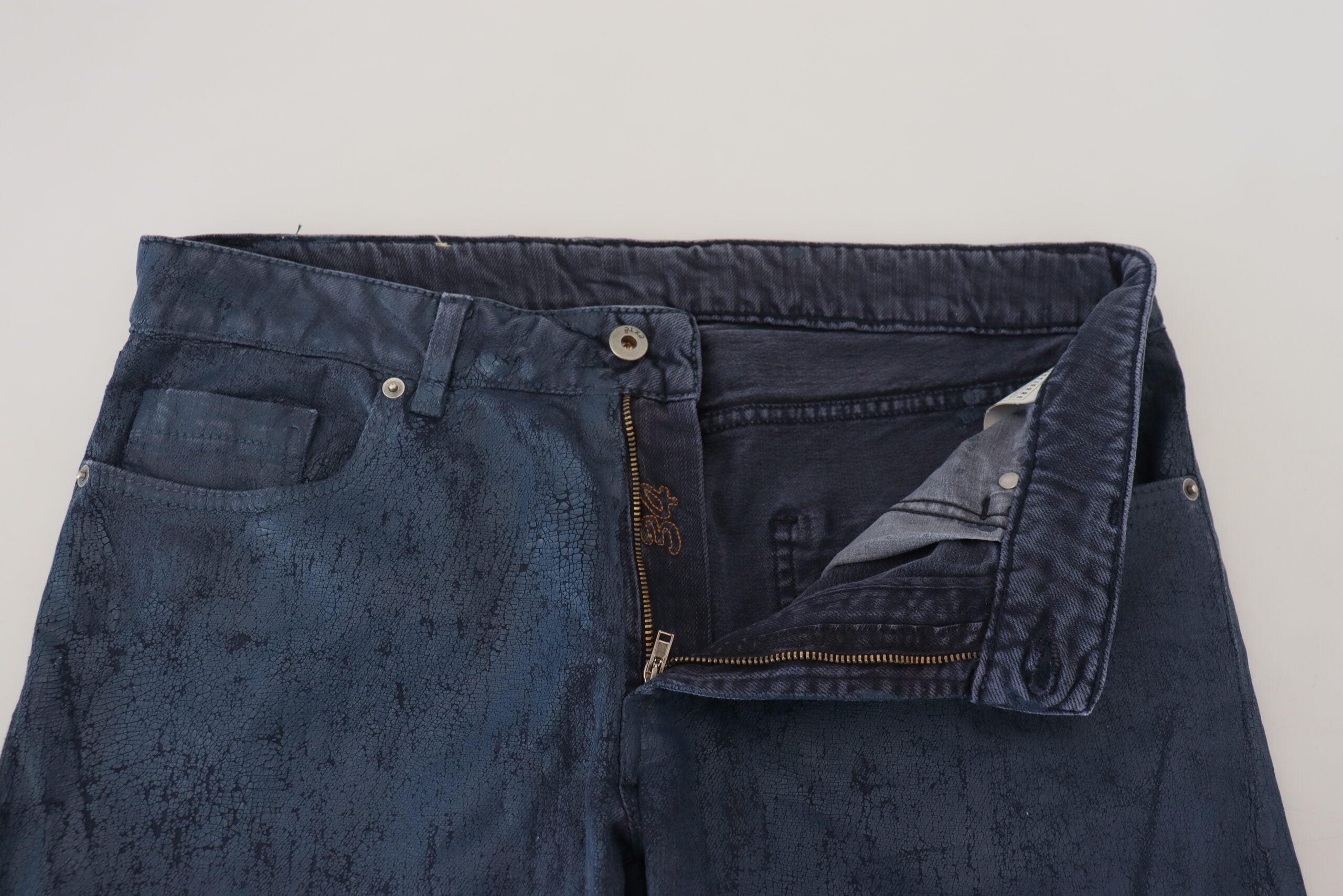 Blaue Baumwolle Tapered Slim Fit Herren Casual Denim Jeans