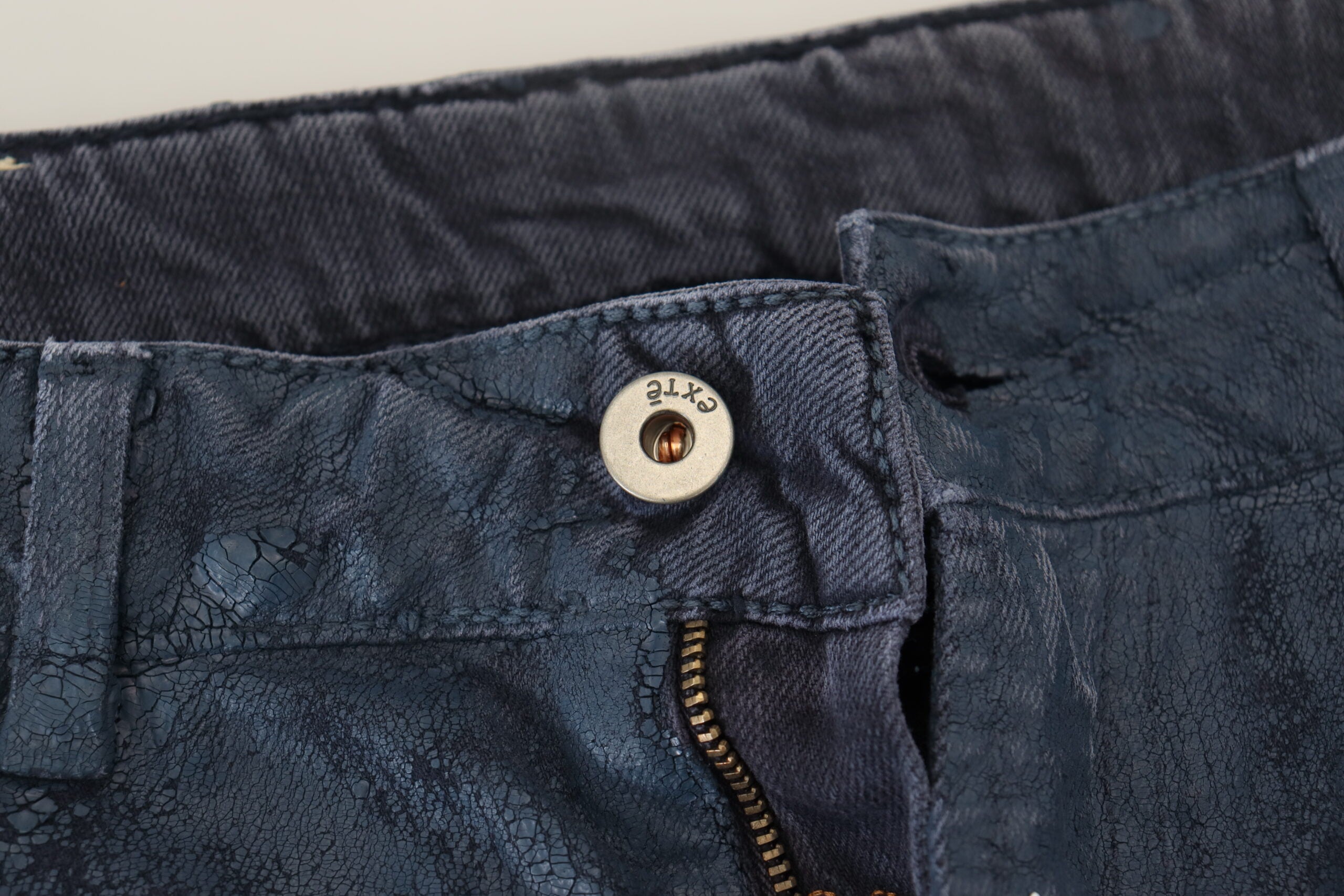 Blaue Baumwolle Tapered Slim Fit Herren Casual Denim Jeans