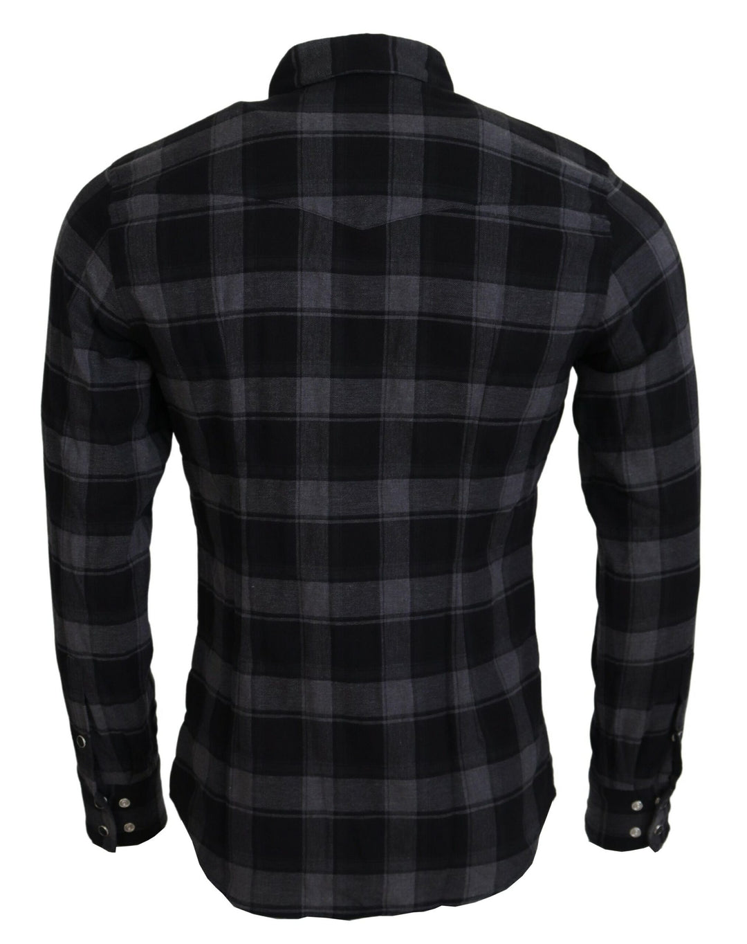 Elegant black and grey button down shirt
