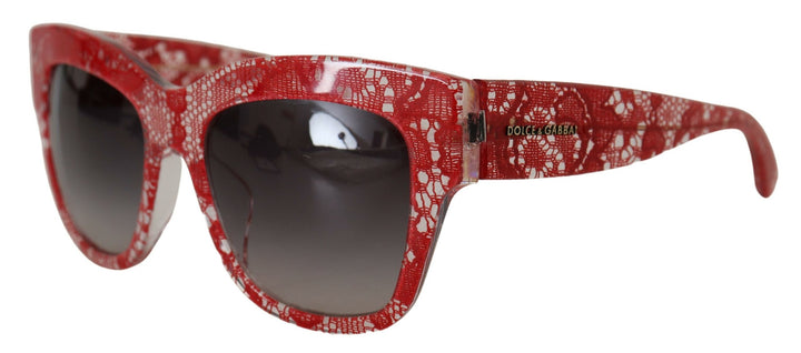 Rote Sonnenbrille DG4231F Spitze Acetat Rechteck Shades