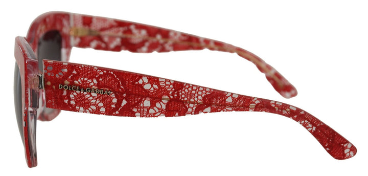 Rote Sonnenbrille DG4231F Spitze Acetat Rechteck Shades