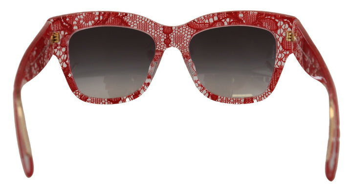 Rote Sonnenbrille DG4231F Spitze Acetat Rechteck Shades
