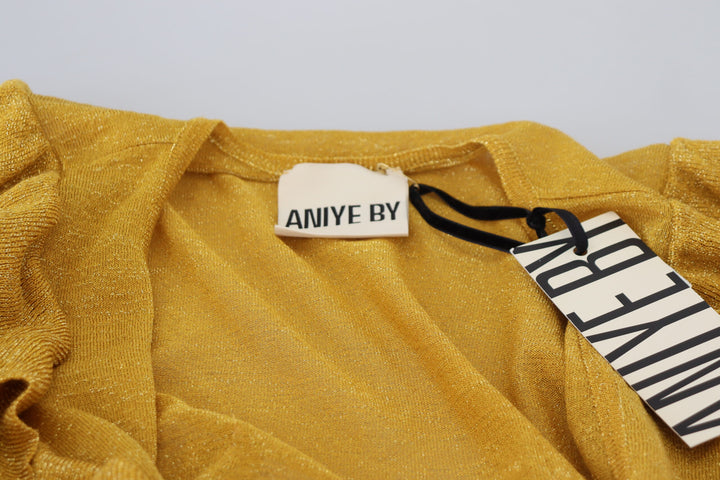 Elegant golden cardigan sweater