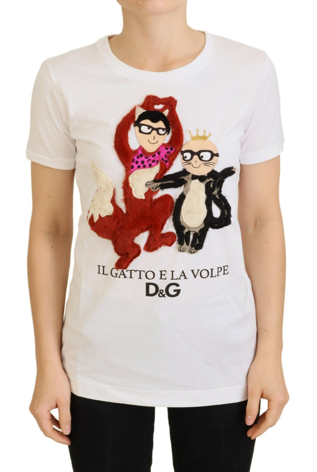 Dolce & Gabbana Iconic Prints Designer Tee aus Baumwolle