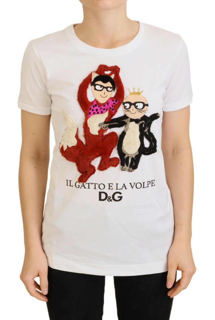 Dolce & Gabbana Iconic Prints Designer Tee aus Baumwolle