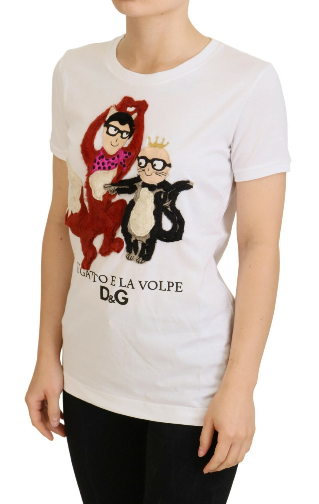 Dolce & Gabbana Iconic Prints Designer Tee aus Baumwolle