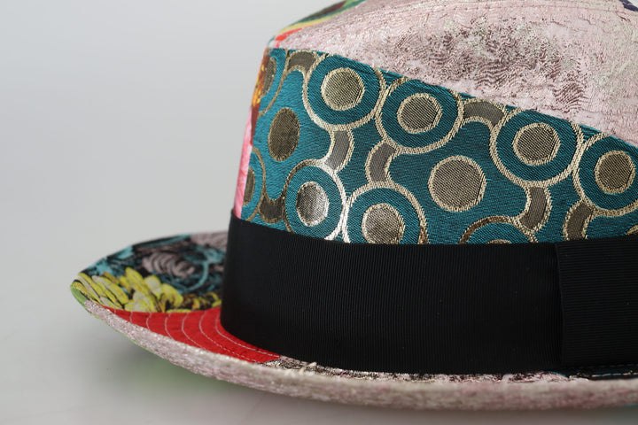 Multicolor Patchwork Frauen Fedora breite Krempe Hut