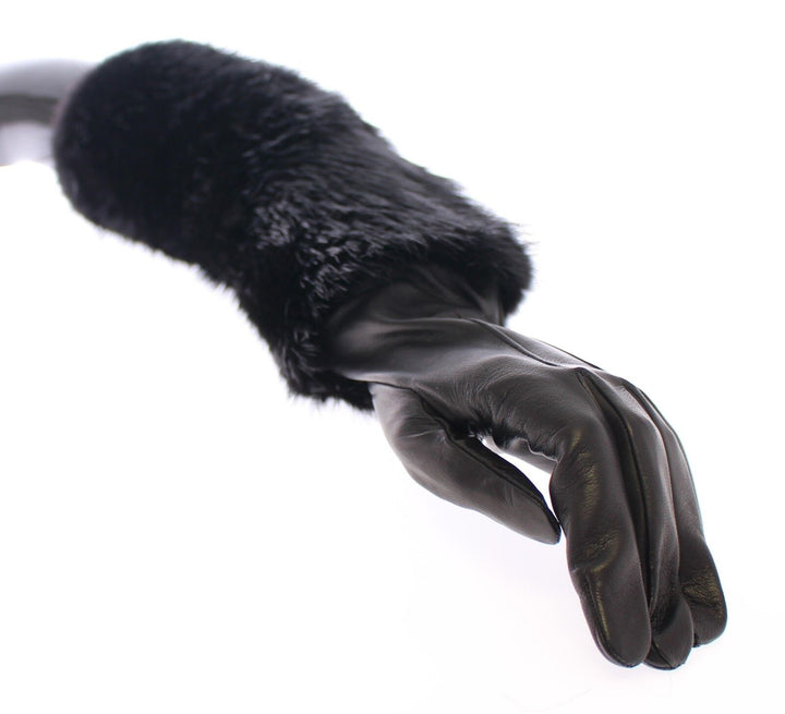 Elegant elbow-length beaver fur gloves