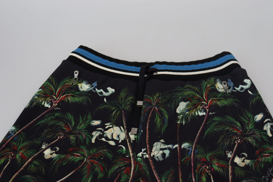 Lässige knielange Shorts mit Vulkandruck