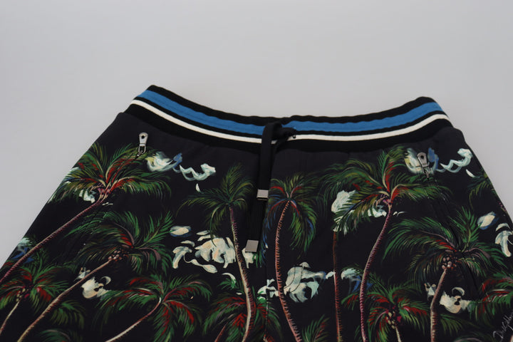Lässige knielange Shorts mit Vulkandruck