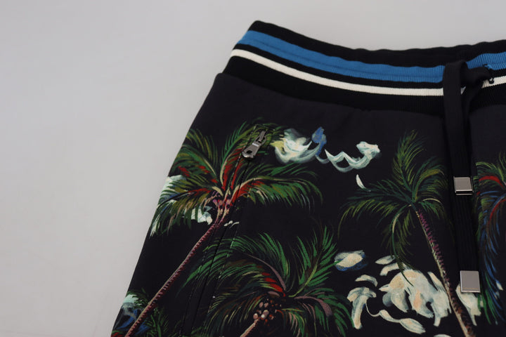 Lässige knielange Shorts mit Vulkandruck