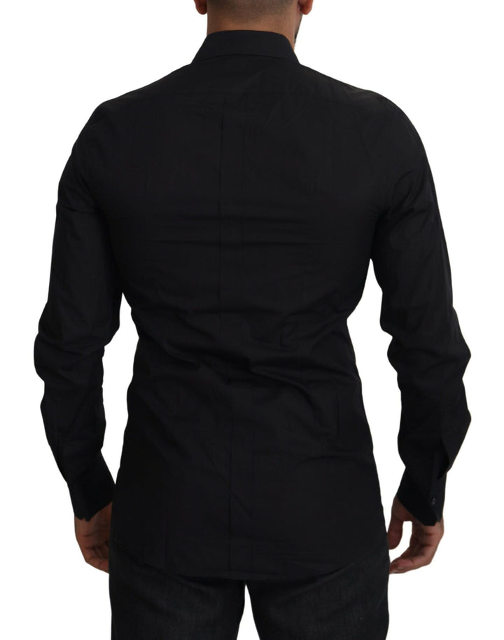 Elegant cotton shirt with floral embroidery