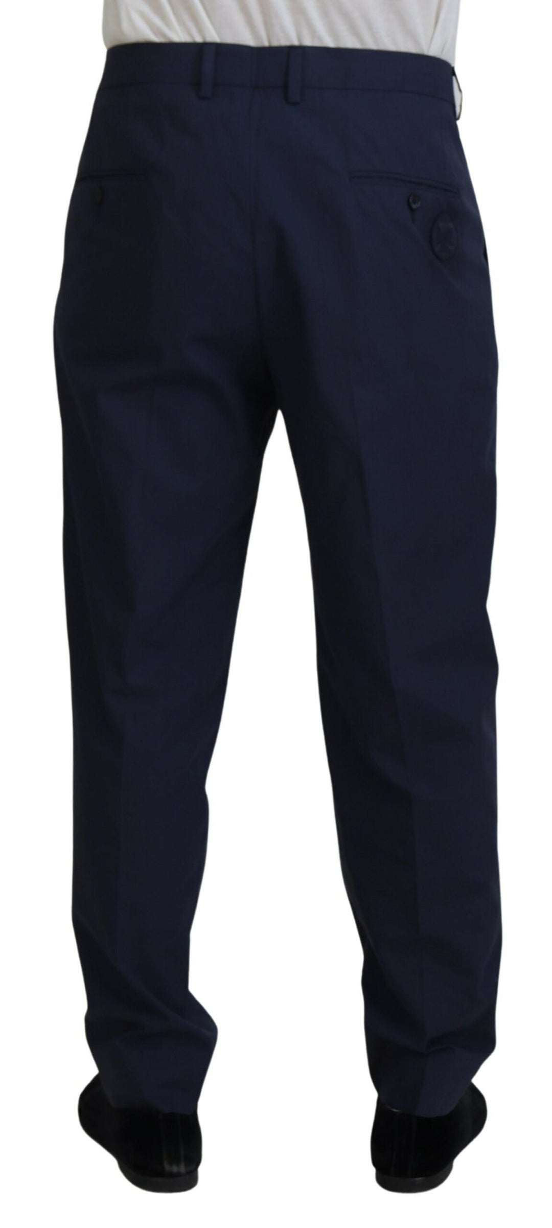 Dunkelblaue formelle Chino-Hose aus Baumwolle