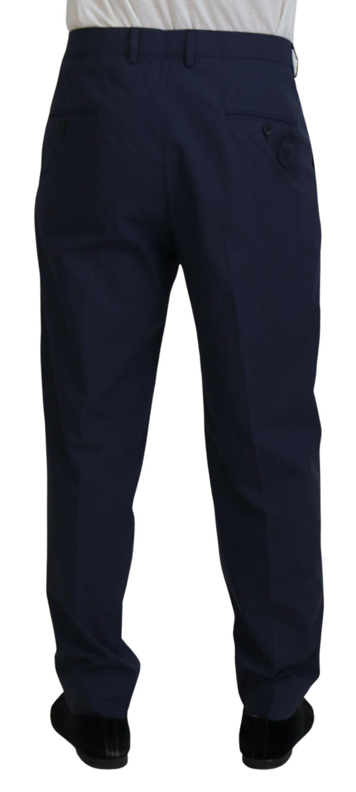 Dunkelblaue formelle Chino-Hose aus Baumwolle