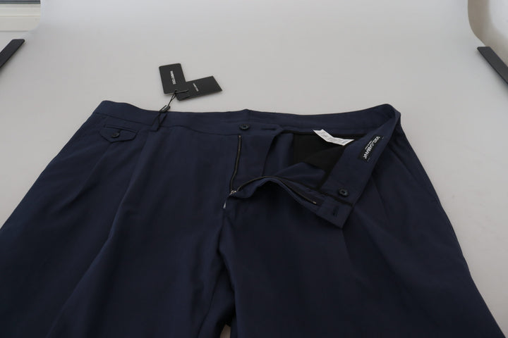 Dunkelblaue formelle Chino-Hose aus Baumwolle