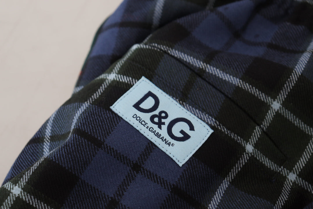 Checked wool blend sweatpants